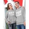 imageTstars Better Together Matching Hoodies for Couples His ampamp Hers Gifts Couple Hoodie SetMen Gray  Women Gray