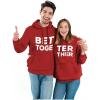 imageTstars Better Together Matching Hoodies for Couples His ampamp Hers Gifts Couple Hoodie SetMen Red  Women Red