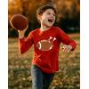 imageTstars Gobble Gobble Turkey Kids Shirt  Thanksgiving Long Sleeve Tee for Toddler Boys Girls ampamp Youth Holiday OutfitTouchdowns  Red