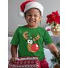 imageTstars Santa Floss Dancing Kids Christmas Shirt Funny Holiday Ugly Xmas Sweater TShirt for Youth Boys GirlsReindeer  Green