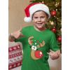imageTstars Santa Floss Dancing Kids Christmas Shirt Funny Holiday Ugly Xmas Sweater TShirt for Youth Boys GirlsReindeer  Green