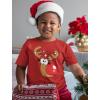 imageTstars Santa Floss Dancing Kids Christmas Shirt Funny Holiday Ugly Xmas Sweater TShirt for Youth Boys GirlsReindeer  Red