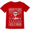 imageTstars Santa Floss Dancing Kids Christmas Shirt Funny Holiday Ugly Xmas Sweater TShirt for Youth Boys GirlsFloss  Red
