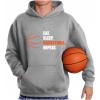 imageTstars Basketball Hoodie for Men  Eat Sleep Ball Repeat Pullover  Gift for Coaches Players and FansGray