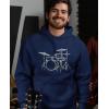 imageTstars Drum Hoodie for Men and Teen Boys  Gift for Drummers ampamp Musicians  Pullover for Music Lovers ampamp Band MembersBlue