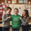imageTstars Merry Swishmas Boys Basketball Shirt  Funny Ugly Christmas Sweater Style Youth Long Sleeve Holiday TeeGreen