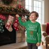 imageTstars Merry Swishmas Boys Basketball Shirt  Funny Ugly Christmas Sweater Style Youth Long Sleeve Holiday TeeGreen