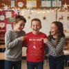 imageTstars Merry Swishmas Boys Basketball Shirt  Funny Ugly Christmas Sweater Style Youth Long Sleeve Holiday TeeHoop  Red