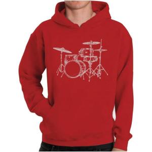 imageTstars Drum Hoodie for Men and Teen Boys  Gift for Drummers ampamp Musicians  Pullover for Music Lovers ampamp Band MembersRed