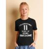 imageTstars 11 Years of Being Awesome 11th Birthday Shirt Boys Girls Youth Kids TShirtBlack