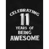 imageTstars 11 Years of Being Awesome 11th Birthday Shirt Boys Girls Youth Kids TShirtBlack