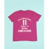 imageTstars 11 Years of Being Awesome 11th Birthday Shirt Boys Girls Youth Kids TShirtPink
