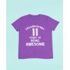 imageTstars 11 Years of Being Awesome 11th Birthday Shirt Boys Girls Youth Kids TShirtViolet