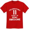 imageTstars 11 Years of Being Awesome 11th Birthday Shirt Boys Girls Youth Kids TShirtRed