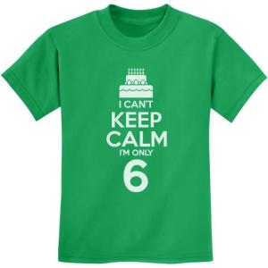 imageTstars Birthday Cake Shirt I Cant Keep Calm Im 6 Childrens Cute Kids TShirtGreen