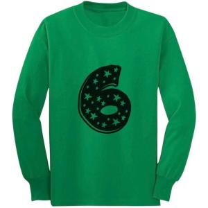 imageTstars Six Years Old Birthday Gift Idea  Im 6 Superstar Long Sleeve Kids TShirtGreen