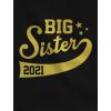 imageTstars Big Sister 2021 Outfit for Girls Siblings Gift Toddler Jersey TShirtGray