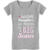 imageTstars Awesome Daughters Get Promoted to Big Sister ToddlerKids Girls Fitted TShirt 3T Gray