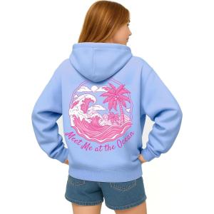 imageTstars Volleyball Hoodies Gifts for Teen Girls Women Fans Team Players Love Sweatshirt HoodieOcean  California Blue