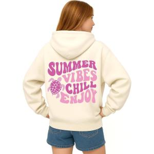 imageTstars Volleyball Hoodies Gifts for Teen Girls Women Fans Team Players Love Sweatshirt HoodieSummer P  Cream