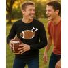 imageTstars Silly Turkey Face Mens Shirt  Funny Gobble Thanksgiving Long Sleeve Tee for Holiday OutfitsTouchdowns  Black