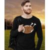 imageTstars Silly Turkey Face Mens Shirt  Funny Gobble Thanksgiving Long Sleeve Tee for Holiday OutfitsTouchdowns  Black