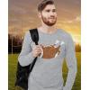 imageTstars Silly Turkey Face Mens Shirt  Funny Gobble Thanksgiving Long Sleeve Tee for Holiday OutfitsTouchdowns  Gray