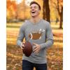 imageTstars Silly Turkey Face Mens Shirt  Funny Gobble Thanksgiving Long Sleeve Tee for Holiday OutfitsTouchdowns  Gray