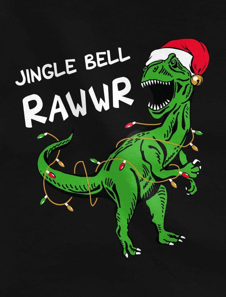 imageTstars Christmas Shirt for Kids Jingle Bell Rawr T Rex Santa Youth Kids TShirtBlack