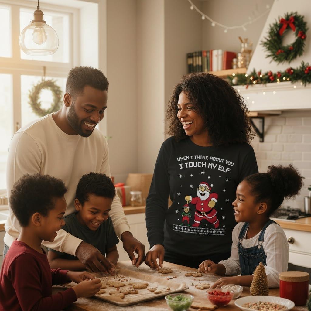 imageTstars Christmas Sweatshirt for Women ampamp Teen Girls  Santa Claws Cat Flamingo  Xmas Holiday PulloverTouch My  Black