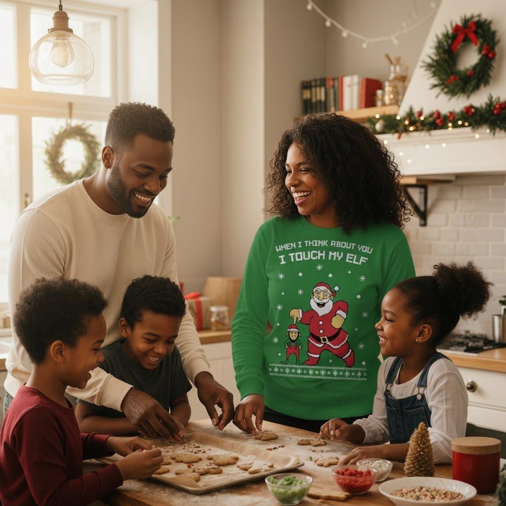 imageTstars Christmas Sweatshirt for Women ampamp Teen Girls  Santa Claws Cat Flamingo  Xmas Holiday PulloverTouch My  Green