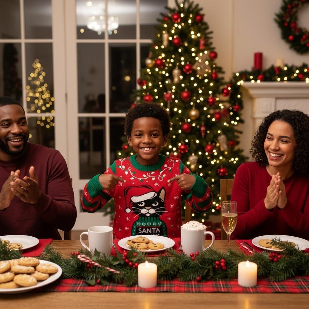 imageTstars Kids Ugly Christmas Sweater  Dino Gamer Merry Swishmas  Funny Holiday Top for Boys ampamp Girls Ugly Xmas Party GiftClaws  Multicolor