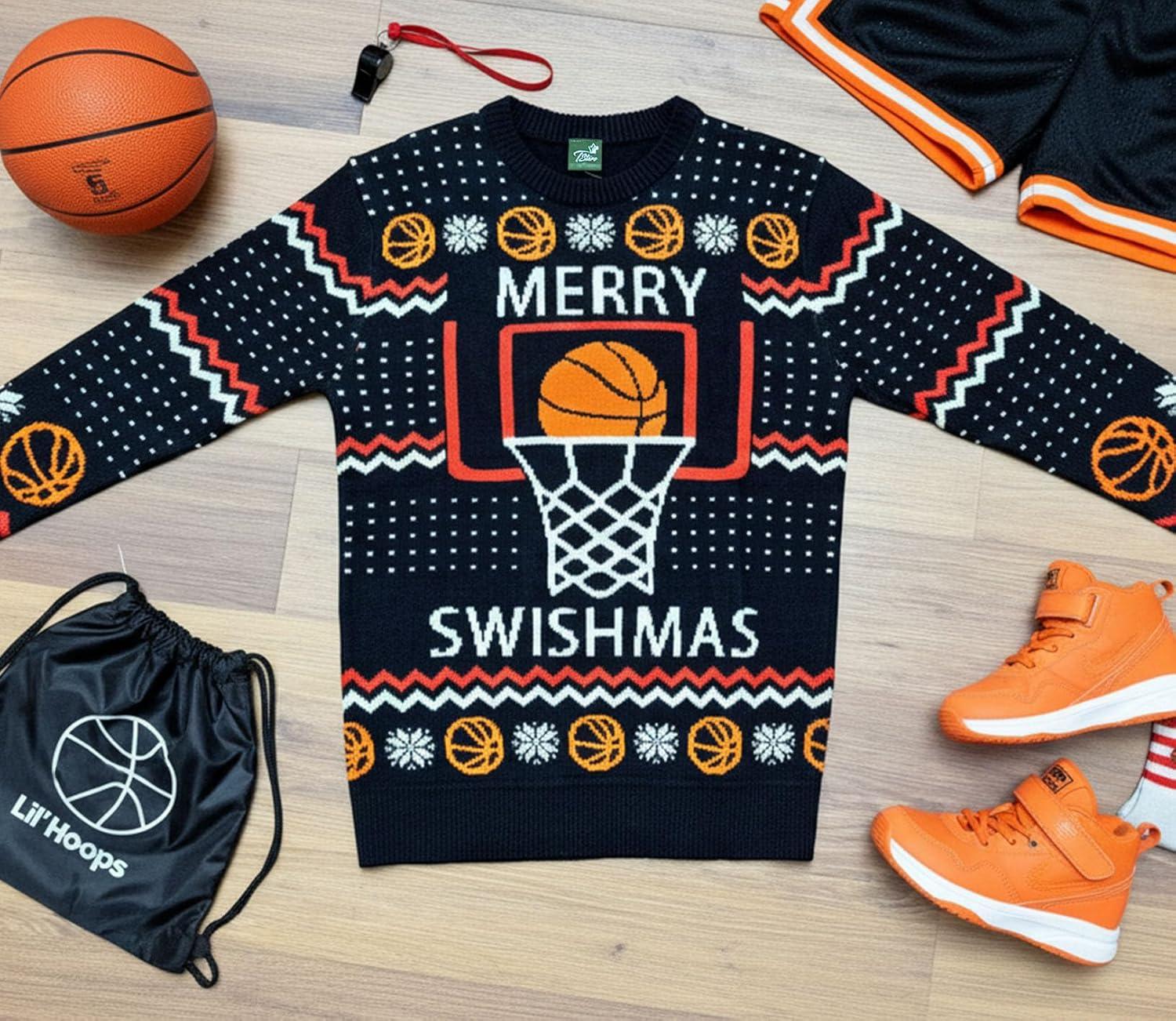 imageTstars Kids Ugly Christmas Sweater  Dino Gamer Merry Swishmas  Funny Holiday Top for Boys ampamp Girls Ugly Xmas Party GiftSwishmas  Multicolor