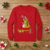 imageTstars Kids Tree Rex Christmas Shirt Funny Ugly Sweater Style Holiday Dino Long Sleeve Tee for ToddlersGift  Red