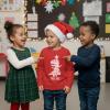 imageTstars Kids Tree Rex Christmas Shirt Funny Ugly Sweater Style Holiday Dino Long Sleeve Tee for ToddlersTrex Tree  Red