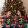 imageTstars Kids Ugly Christmas Sweater  Dino Gamer Merry Swishmas  Funny Holiday Top for Boys ampamp Girls Ugly Xmas Party GiftTrex  Multicolor