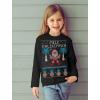 imageTstars Mele Kalikimaka Hawaiian Santa Ugly Christmas Toddler Kids Long Sleeve TShirtBlack