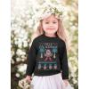 imageTstars Mele Kalikimaka Hawaiian Santa Ugly Christmas Toddler Kids SweatshirtBlack