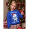 imageTstars Robot Santa Ugly Christmas Sweater Kids Sweatshirt Train Long Sleeve TShirtBlue