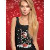 imageTstars Santa North Pole Christmas Tank Top Women Teen Girls Funny Xmas Racerback TopsBlack