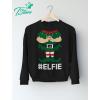 imageTstars TeeStars  Elf Suit Funny Elfie Christmas ToddlerKids SweatshirtsBlack