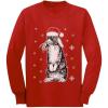 imageTstars Bunny Rabbit Santa Hat Cute Ugly Christmas Toddler Kids Long Sleeve TShirtRed
