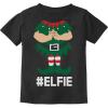 imageTstars Elf Suit Funny Elfie Christmas ToddlerInfant Kids TShirtBlack