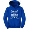 imageTstars Youth Hockey Hoodie  Gift for Young Players and Fans  My Favorite Season Goalie Pullover for KidsBlue
