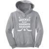 imageTstars Youth Hockey Hoodie  Gift for Young Players and Fans  My Favorite Season Goalie Pullover for KidsGray