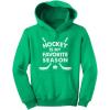 imageTstars Youth Hockey Hoodie  Gift for Young Players and Fans  My Favorite Season Goalie Pullover for KidsGreen