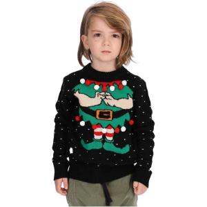 imageTstars Elf Sweatshirts Kids Toddler Ugly Christmas Sweater Style Holiday Xmas Sweatshirt for Boys GirlsMulticolor