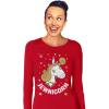 imageTstars Happy Holidays Jewnicorn Funny Ugly Christmas Hanukkah Women Long Sleeve TShirtBlack