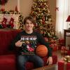 imageTstars Merry Swishmas Basketball Sweatshirt for Men Funny Ugly Xmas Sweater Style Holiday Pullover Gift for PlayersHoop  Black