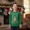 imageTstars Merry Swishmas Boys Basketball Shirt  Funny Ugly Christmas Sweater Style Youth Long Sleeve Holiday TeePizza  Green